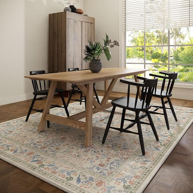 Washable Area Rugs for Living Room: 6x9 Bedroom Rug Vintage Area Rug Stain - Image 6