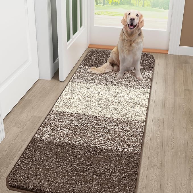 Kitinjoy Indoor Outdoor Door Mat, 48x30 Non-Slip Absorbent Dirt Trapper by Kitinjoy