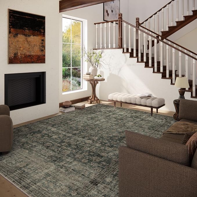 10x12 Area Rugs for Living room: Large Washable Rugs Stain Resistant Non Slip - Image 2