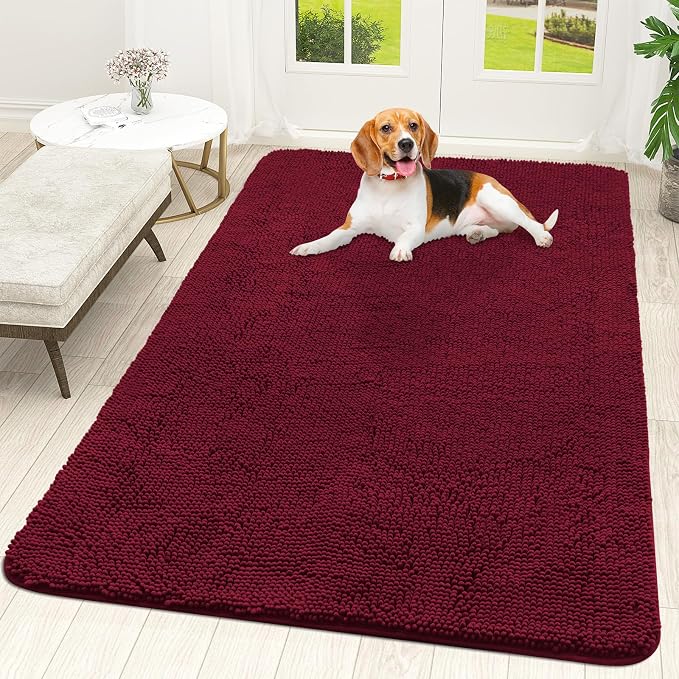 OLANLY Dog Door Mat for Muddy Paws 70x46, Absorbs Moisture and Dirt, Absorbent by OLANLY