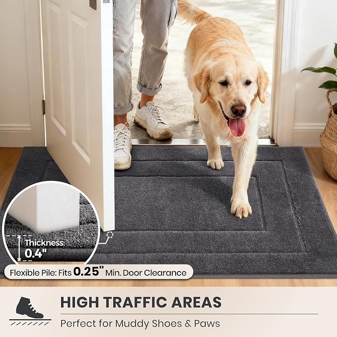 PURRUGS Dirt Trapping Door Mat 20in x 31.5in, Non-Slip/Skid Machine Washable - Image 6