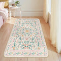 Pink Floral Rug 3x5 for Girls Bedroom, Washable Non-Slip Nursery Rug, Soft Cute by Dadasgk