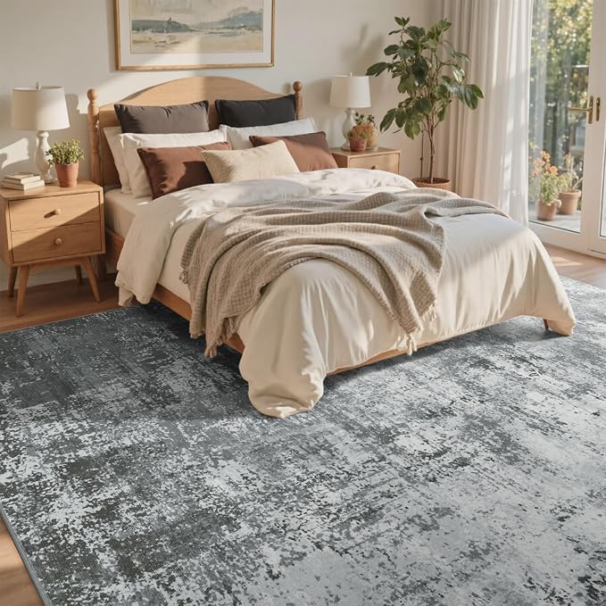 4x6 Ft Area Rugs for Living Room, Soft Non-Slip Washable Rugs Modern Abstract - Image 4