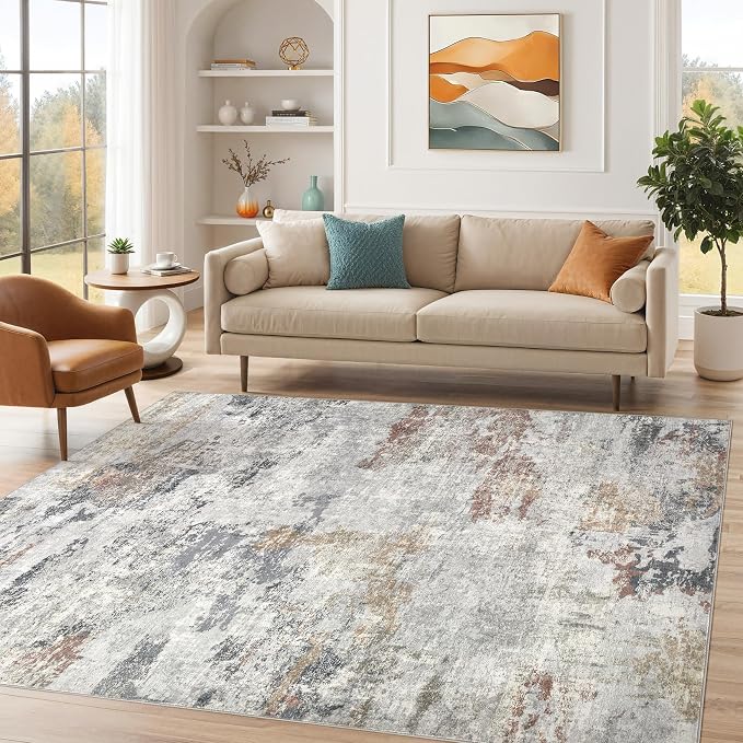DMOYEST 8x10 Area Rug for Living Room, Washable & Non Slip Large Indoor Carpet - Image 6