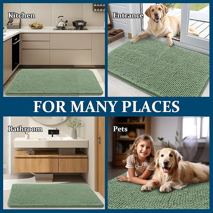 OLANLY Dog Door Mat for Muddy Paws 70x46, Absorbs Moisture and Dirt, Absorbent - Image 8