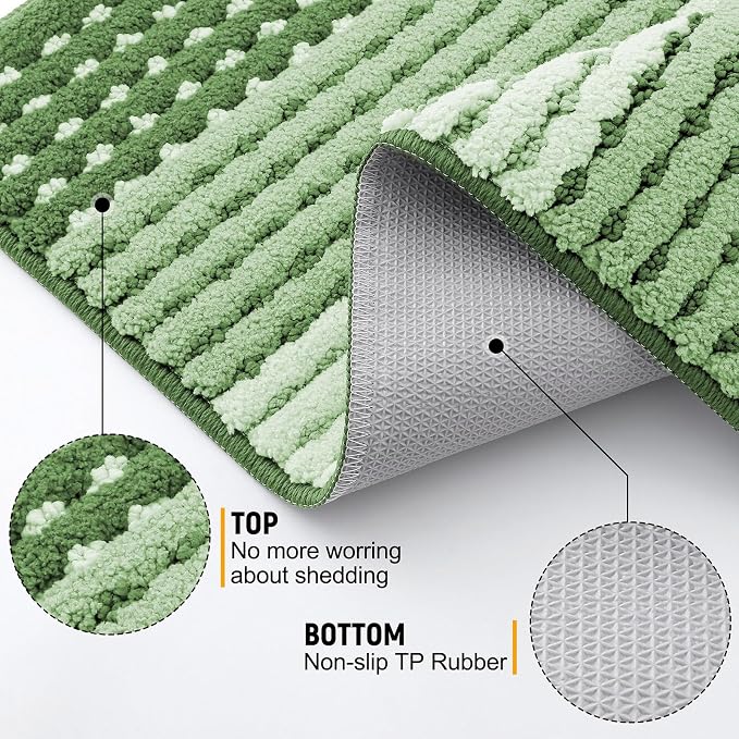Kitinjoy Indoor Outdoor Door Mat, 59x36 Non-Slip Absorbent Dirt Trapper - Image 3