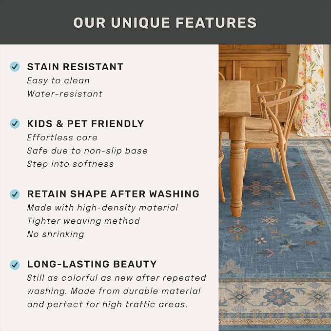 Washable 3x8 Throw Rug for Hallway - Image 5