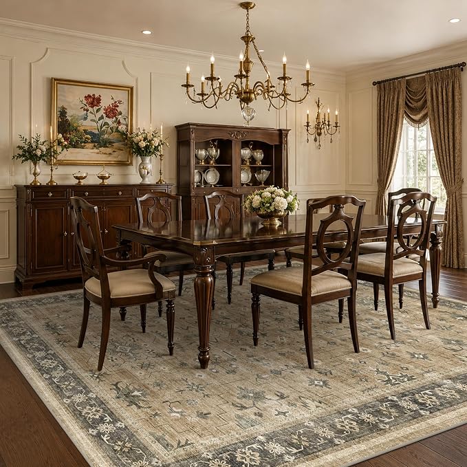 Warm Taupe Sage 9x12 Living Room Rug - Image 3