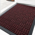 OLANLY Front Door Mat Outside Entrance 33x21, Heavy Duty Sturdy Natural Rubber by OLANLY