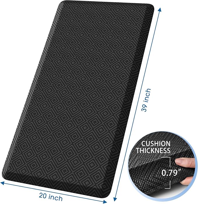 Mattitude 4/5 Inch Thick Kitchen Mat Cushioned Anti-Fatigue Floor Mat Water - Image 2