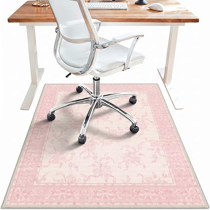 36"x48" Office Chair Mat for Hardwood Tile Floor, Under Desk Carpet Protector by BESBLEE
