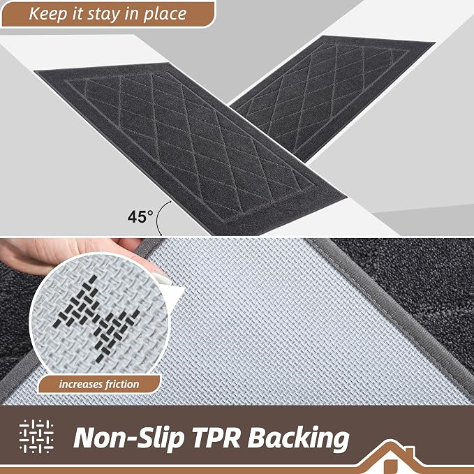 BEQHAUSE Dirt Trapper Door Mat 32" x 48", Doormat Non-Slip Entryway Rugs - Image 5