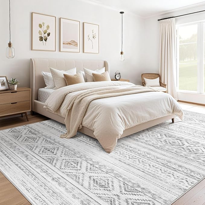 cotiled 9x12 Area Rugs Living Room Rug: Washable Boho Rugs - Image 2