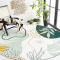 Lahome Green 8 Ft Round Rug by Lahome