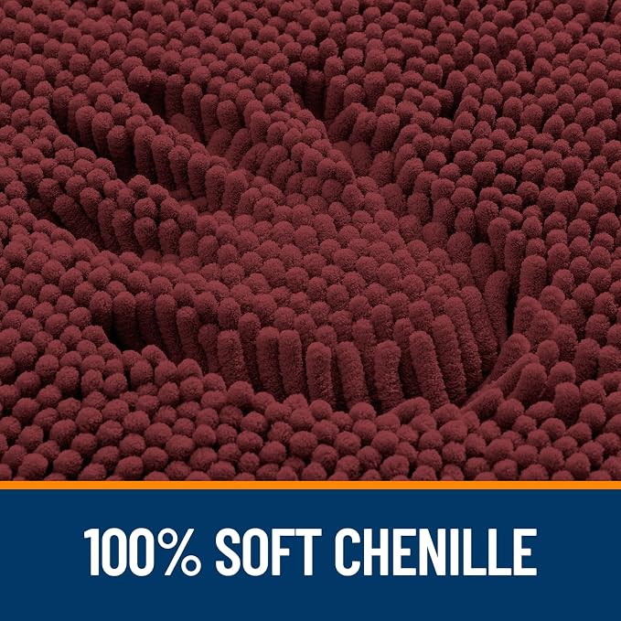 OLANLY Toilet Rugs U-Shaped 20x20, Extra Soft Absorbent Chenille Contour - Image 3