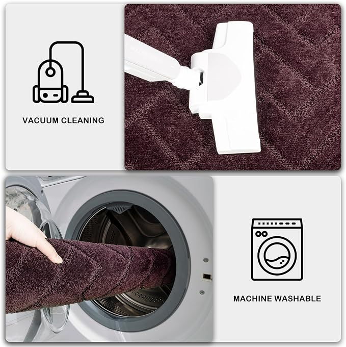 PURRUGS Dirt Trapping Door Mat 32" x 70", Non-Slip Machine Washable Entry Rug - Image 7