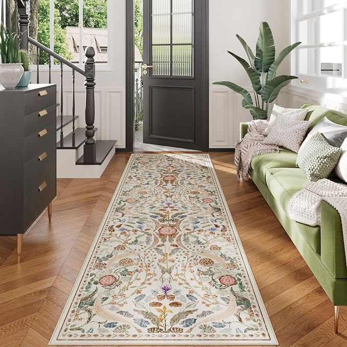 AMTOVO 2x6 Runner Rug for Hallway, Washable Non-Slip Long Kitchen Carpet by AMTOVO