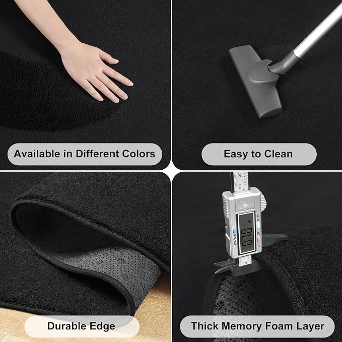 Amearea Large Modern Area Rugs for Bedroom Living Room, 8x10 Feet Black - Image 5