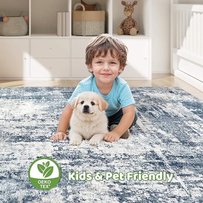6X9 Area Rugs Living Room: Washable Large Abstract Soft Rug Stain Resistant - Image 7