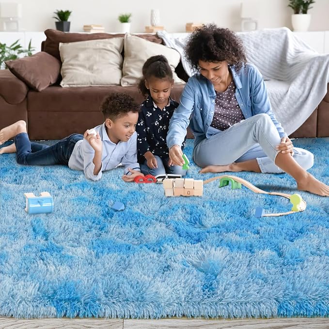5x7 Fluffy Fuzzy Area Rug for Living Room Bedroom, Ultra Soft Rugs for Living - Image 7