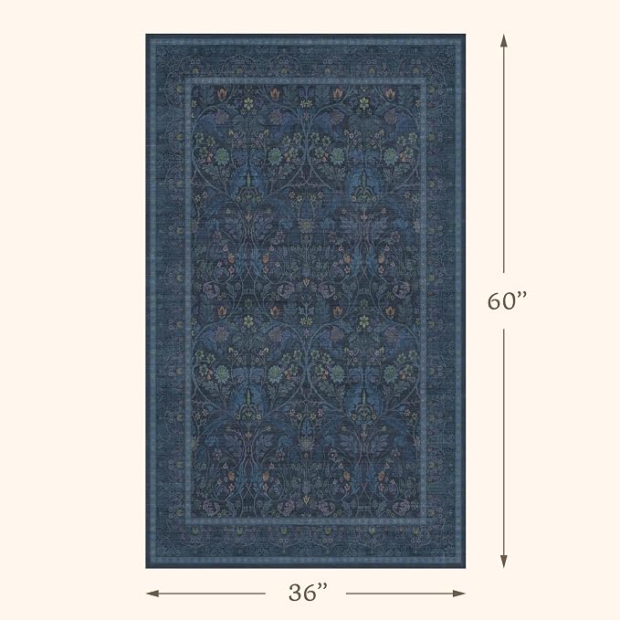 3x5 Large Entryway Rugs, Non Slip Washable Area Rug - Image 2