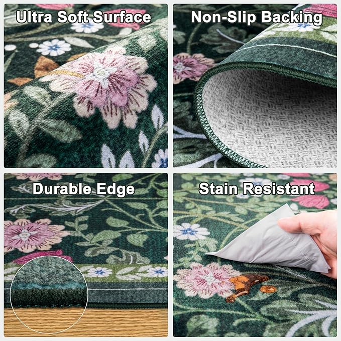 Runner Rug for Entryway: 3x10 Kitchen Rugs Non Slip Washable Ultra-Thin Soft - Image 7
