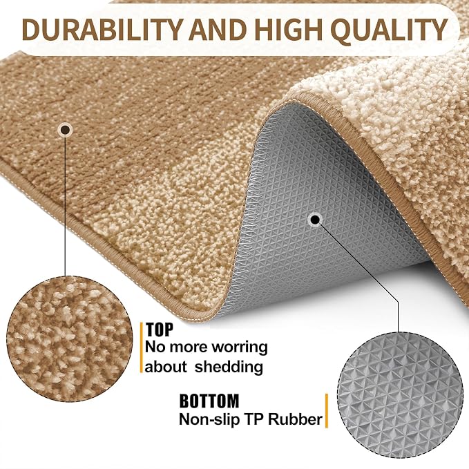 Kitinjoy Indoor Outdoor Door Mat, 50x30 Non-Slip Absorbent Dirt Trapper - Image 3