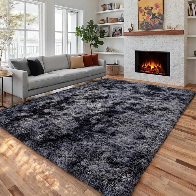 PAGISOFE Abstract Shaggy Area Rug 6x9 Feet, Plush Fluffy Rugs by PAGISOFE