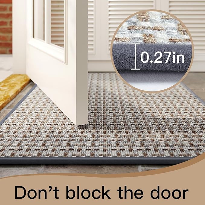 YDKGL Door Mat Entrance 24"x35", Dirt Resistant and Absorbent, Non-Slip Rubber - Image 4