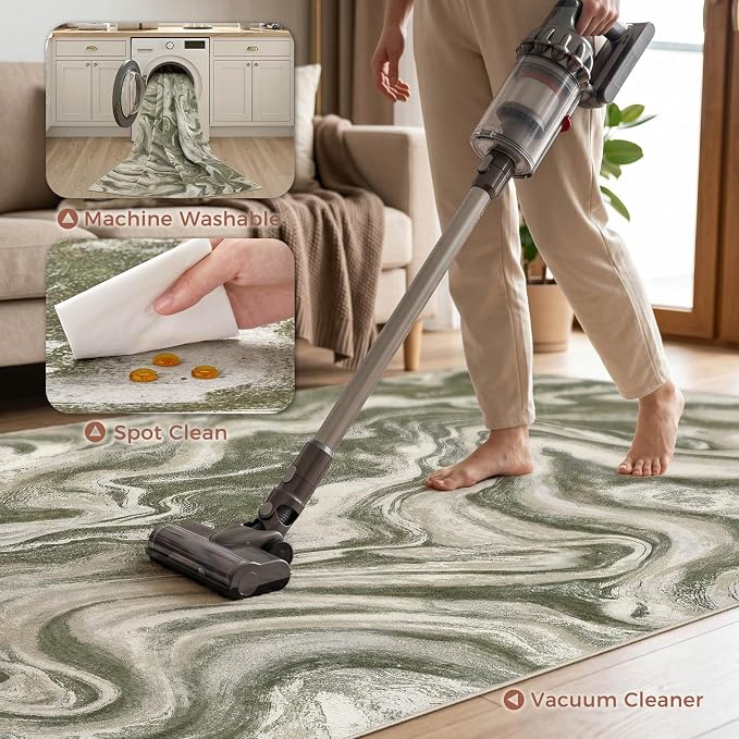DMOYEST 5x7 Washable Area Rug for Living Room, Non Slip Abstract Rugs, Modern - Image 4