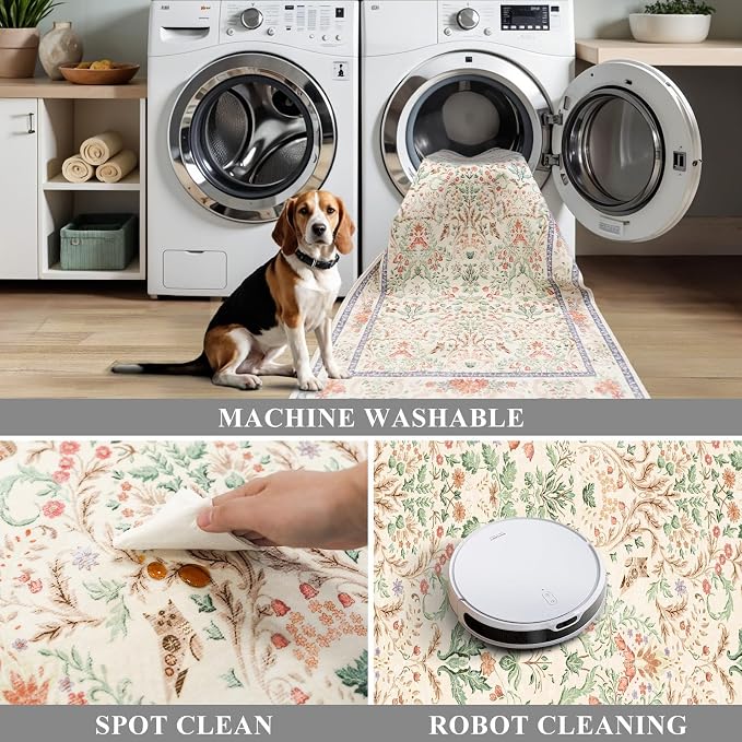 Botanical Beige 3x5 Area Rug - Image 6