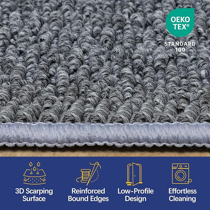 Dirt Trapping Door Mat 32x48, 3D Scarping Surface Doormat - Image 5