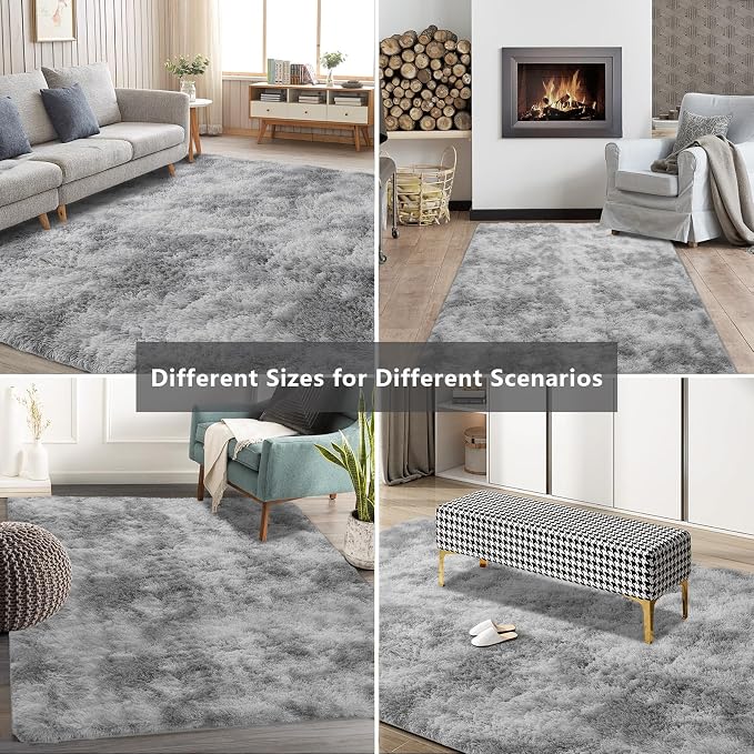Shag Area Rugs for Bedroom Living Room, 6X9 Ultra Soft Fluffy Area Rugs for Dorm - Image 9