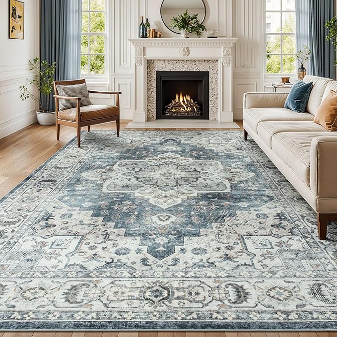 Lessymo 8x10 Vintage Medallion Rug - Image 4