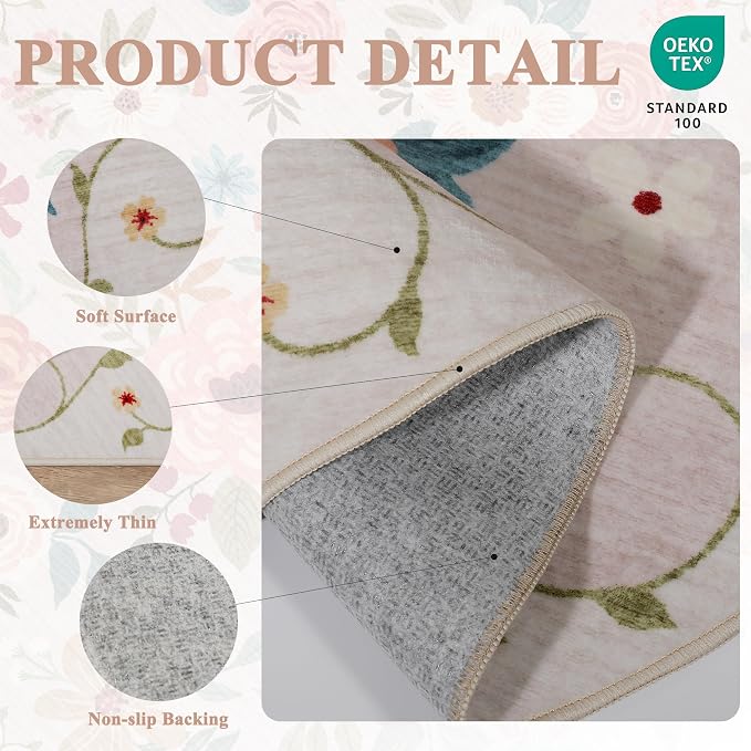 DUKINO 2x6 Runner Rug for Hallway, Washable Kitchen Runner Rug - Image 5