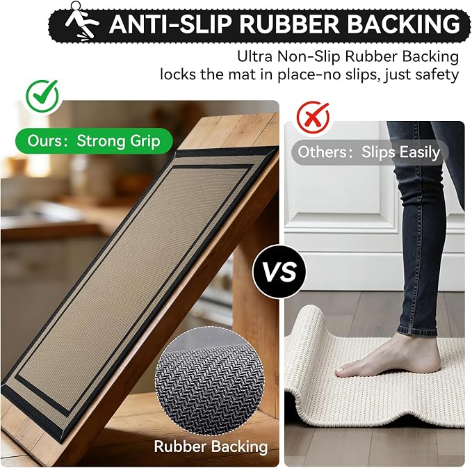 Kitchen Mat Non Slip, Washable Kitchen Rugs, Absorbent Kitchen Mats - Image 6