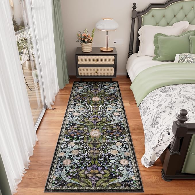 AMTOVO 2.7x8 Runner Rug for Hallway, Washable Non-Slip Long Kitchen Carpet - Image 2
