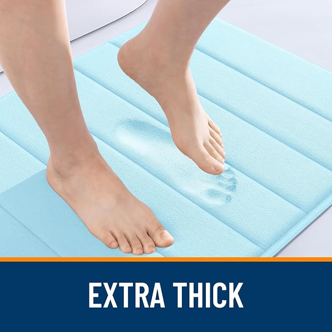 OLANLY Memory Foam Bath Mat 40x32, Super Soft Absorbent Bathroom Rugs, Quick Dry - Image 6