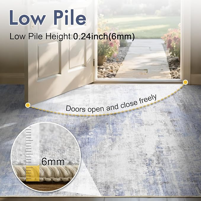 8x10 Ft Large Area Rugs for Living Room, Soft Non-Slip Washable Rugs Modern - Image 8