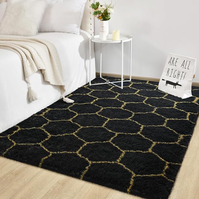 TWINNIS Super Soft Shaggy Rugs Fluffy Carpets, 4x5.9 Feet, Indoor Modern Plush - Image 7