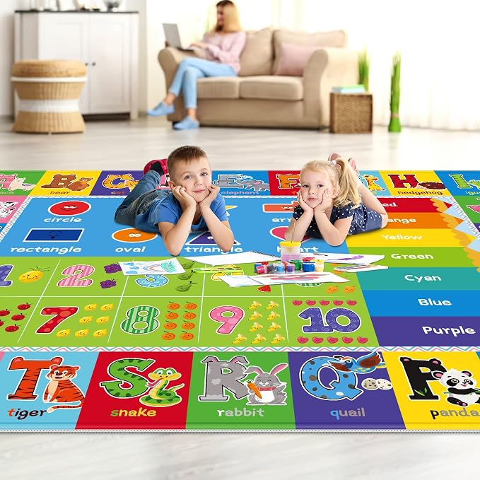 5X7 ABC Kids Rugs for Playroom - Image 2