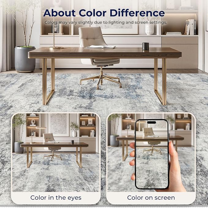 DMOYEST 8x10 Area Rug for Living Room, Washable & Non Slip Large Indoor Carpet - Image 8