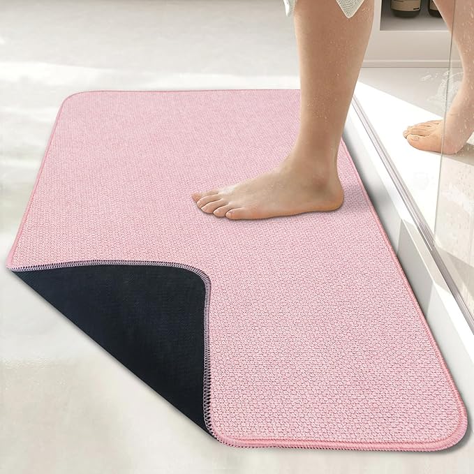 Bosap Bath Mat, Ultra Thin Bathroom Runner Rugs, Large Bath Mats by BosapDirect
