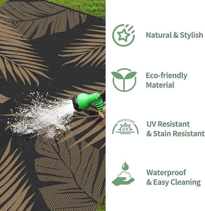 GENIMO Outdoor Rug 9' x 12' Waterproof - Image 6