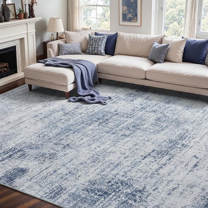 5x7 Ft Area Rugs for Living Room, Soft Non-Slip Washable Rugs Modern Abstract - Image 3
