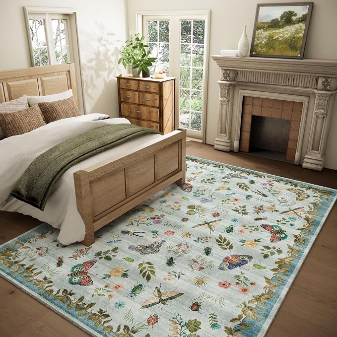 8x10 Area Rug for Living Room: Washable Bedroom Rugs Stain Resistant Non Slip - Image 2