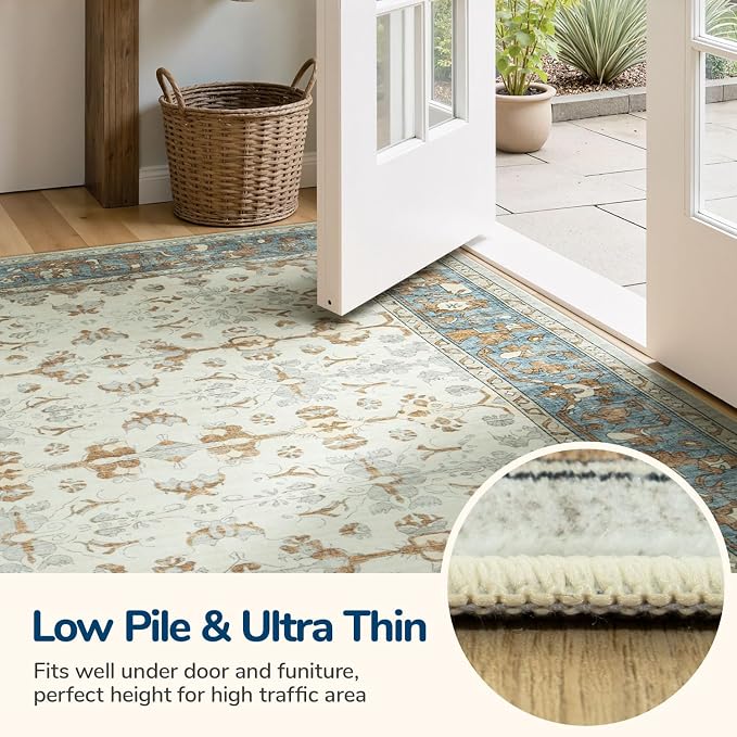 Lessymo Washable Area Rug for Living Room, 8x10 Large Rugs - Image 7