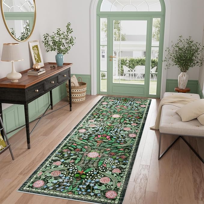 AMTOVO 2x6 Runner Rug for Hallway, Washable Non-Slip Long Kitchen Carpet - Image 4