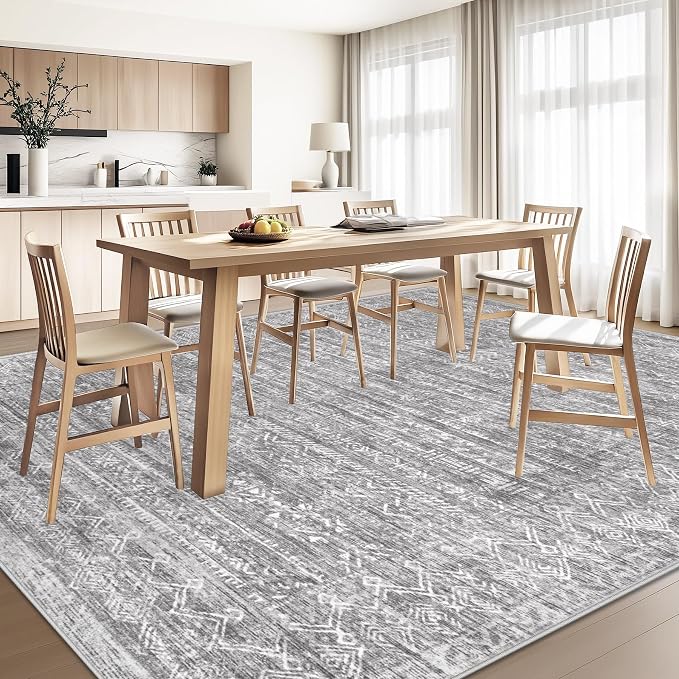 Washable Rug 9x12 Area Rugs: Modern Geometric Rugs - Image 6