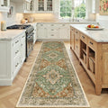 RELEANY Area Rugs Runner 2'x7' Washable Non-Slip, Floral Vintage Distress by RELEANY